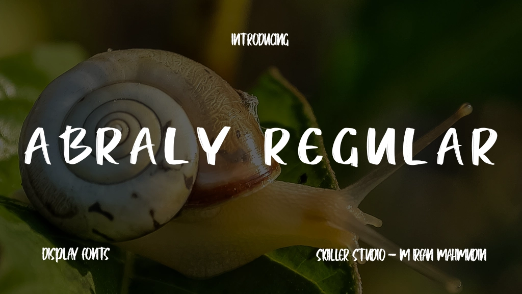 Abraly Regular Font Sample Images  1