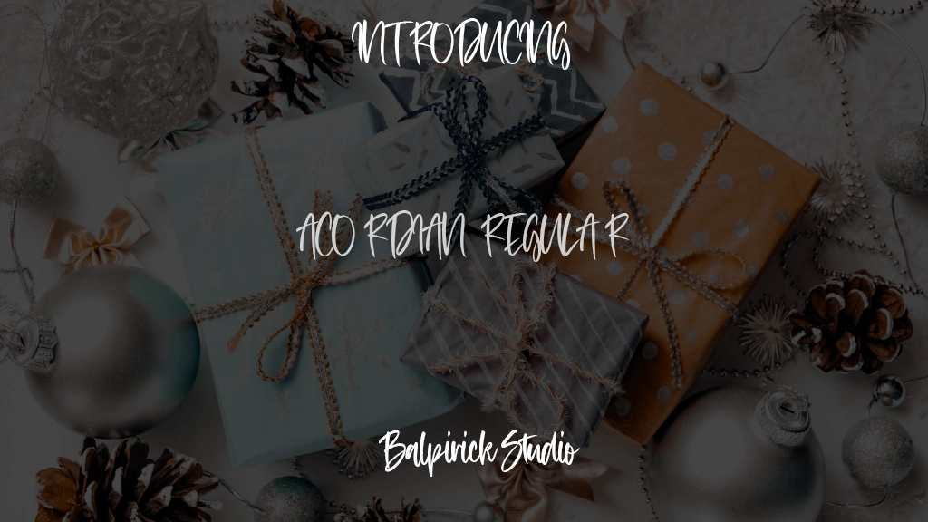 Acordian Regular Beispielbilder für Schriftarten  1