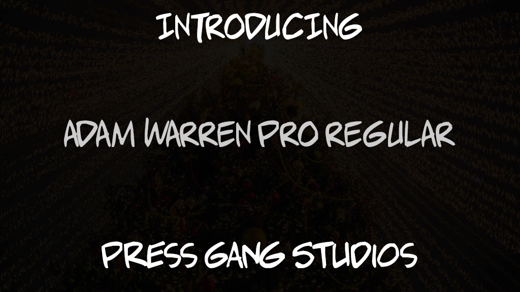 Adam Warren pro Regular フォントサンプル画像  1
