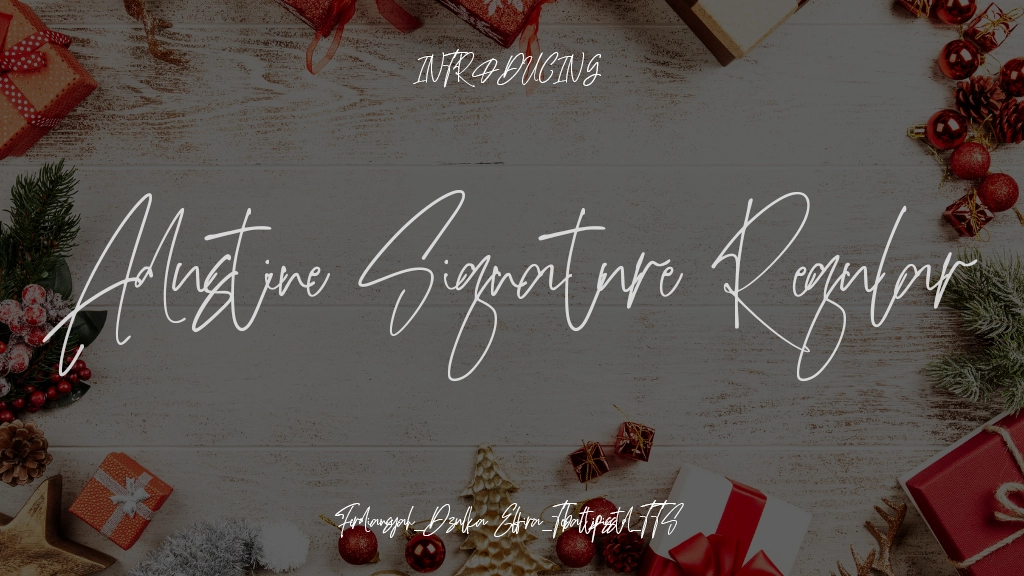 Adustine Signature Regular Beispielbilder für Schriftarten  1