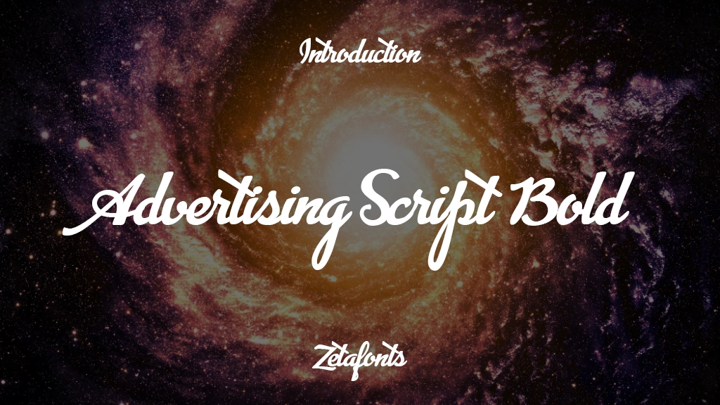 Advertising Script Bold Images d’exemples de polices  1