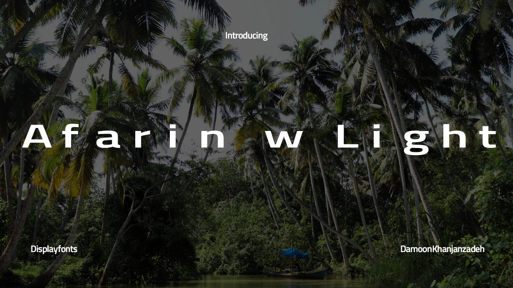 Afarin w Light Immagini di esempio dei caratteri  1