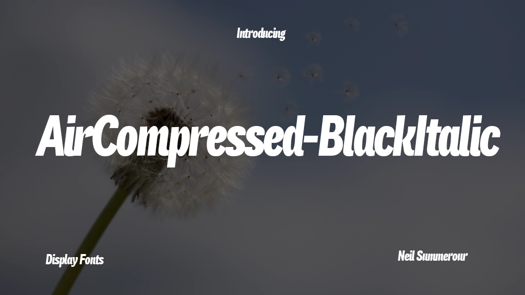 Air Compressed Black Italic Font Sample Images  1