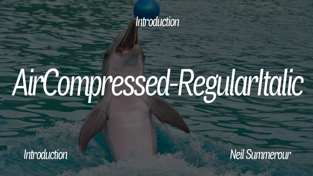 Air Compressed Regular Italic Font Sample Images  1