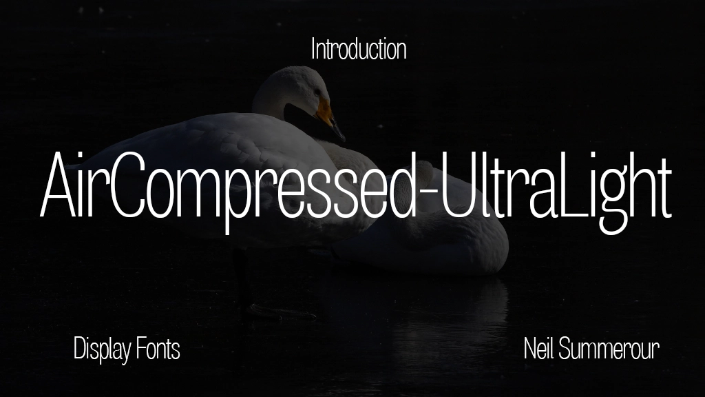 Air Compressed UltraLight 글꼴 샘플 이미지  1