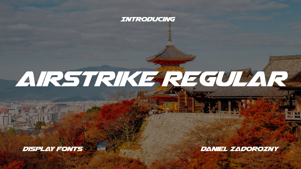 Airstrike Regular Font Sample Images  1