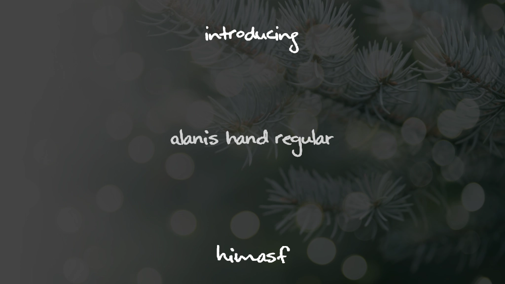 Alanis Hand Regular Beispielbilder für Schriftarten  1