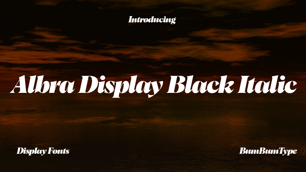 Albra Display TRIAL Black Italic TRIAL Font Sample Images  1