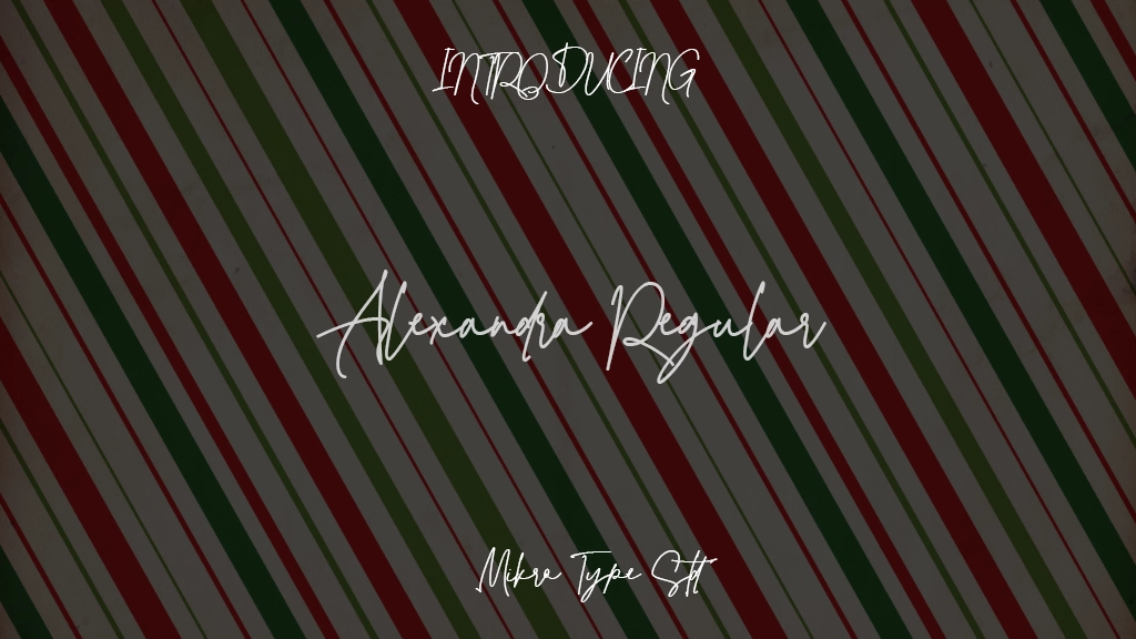 Alexandra Regular Beispielbilder für Schriftarten  1