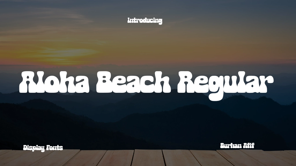 Aloha Beach Regular Font Sample Images  1