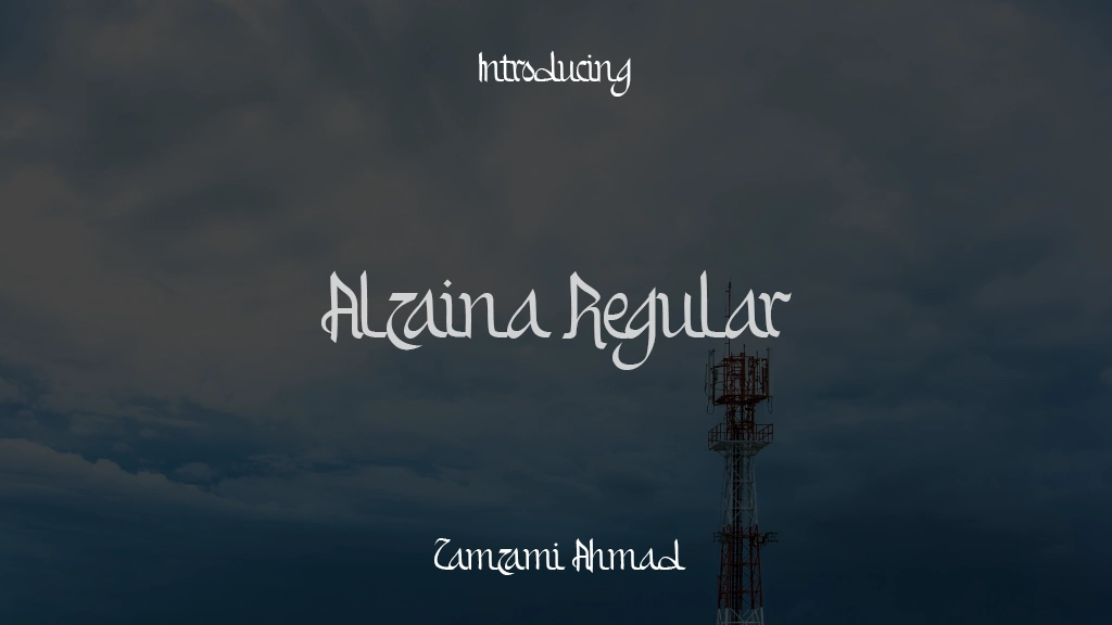 Alzaina Regular Beispielbilder für Schriftarten  1
