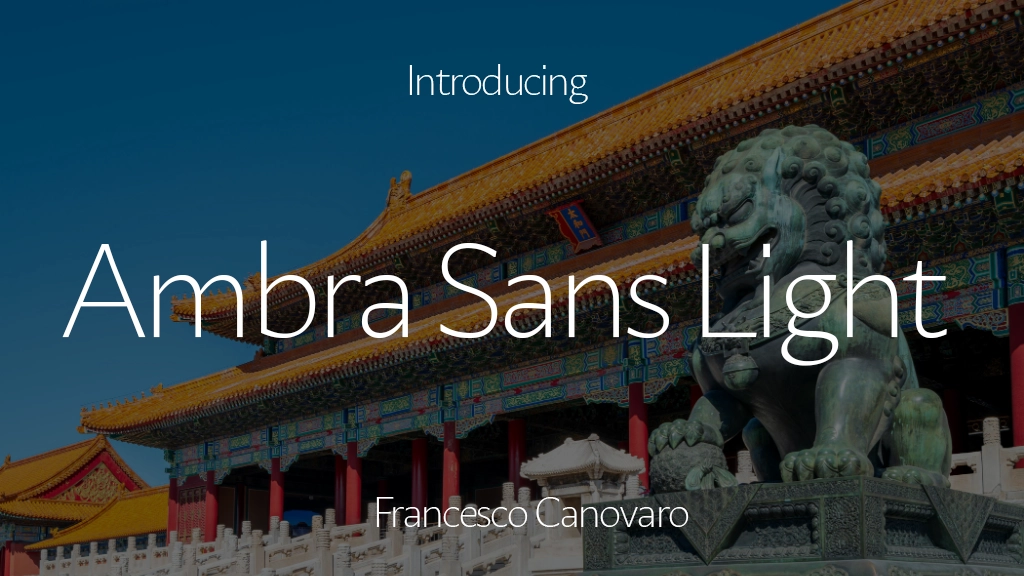 Ambra Sans Trial Light 글꼴 샘플 이미지  1