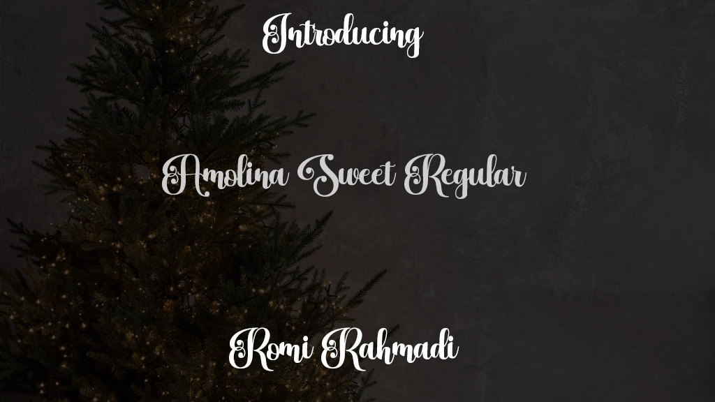 Amolina Sweet Regular Beispielbilder für Schriftarten  1