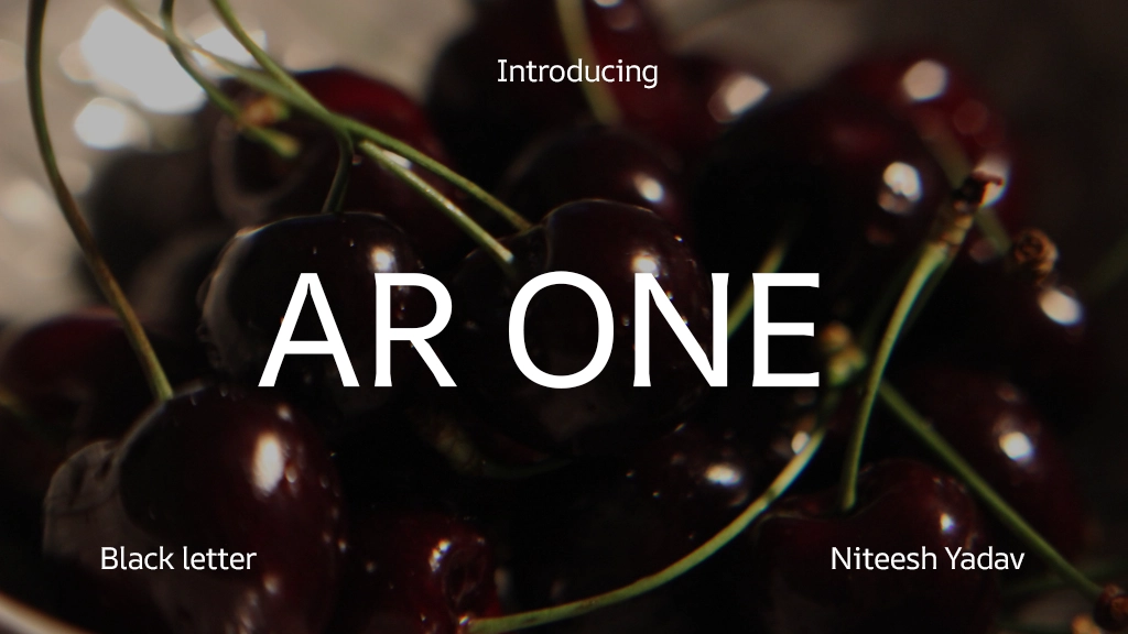 AR ONE Images d’exemples de polices  1