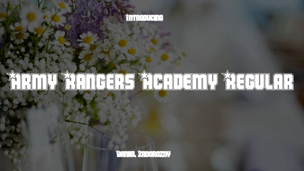 Army Rangers Academy Regular Font Sample Images  1