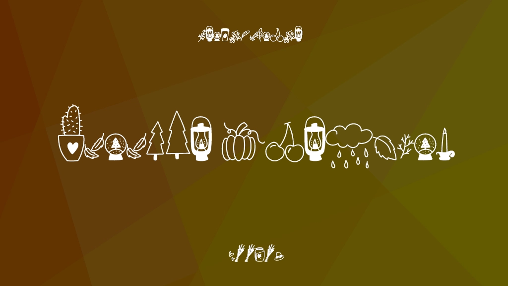 Autumn Dingbats Font Sample Images  1