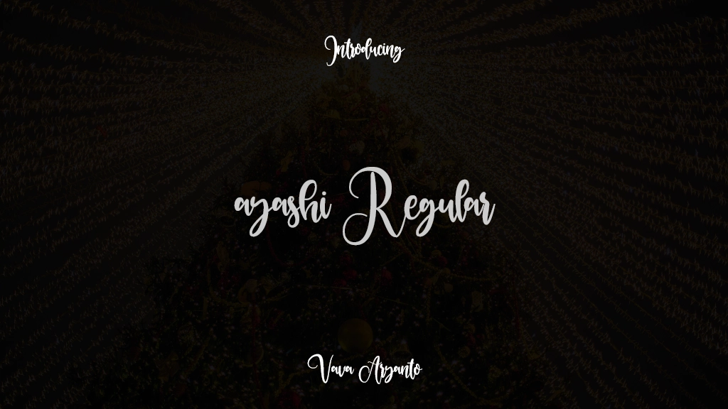 ayashi Personal Use Only Regular Beispielbilder für Schriftarten  1