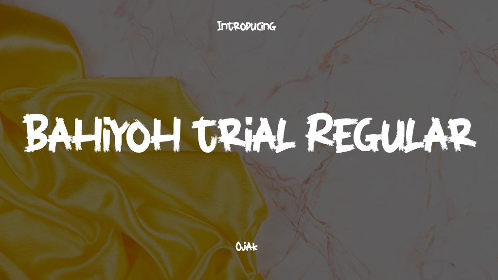 Bahiyoh trial Regular Font Sample Images  1