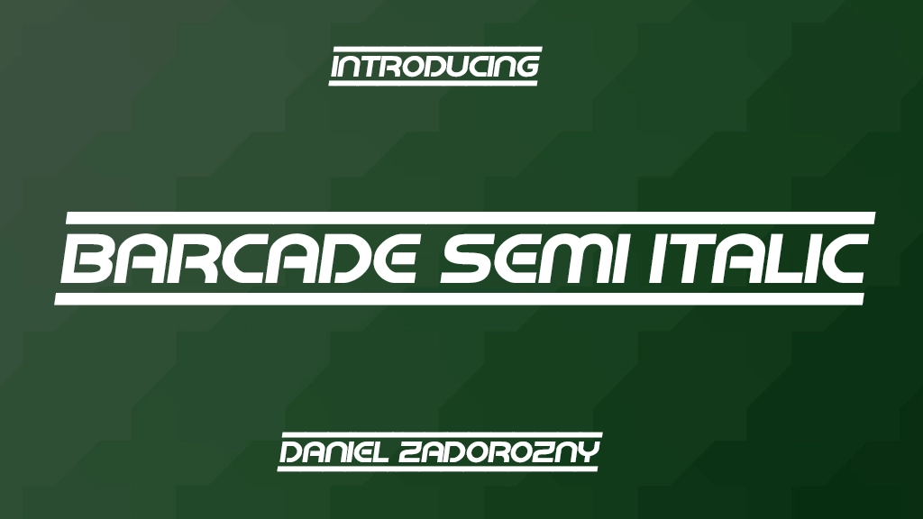 Barcade Semi Italic Font Sample Images  1