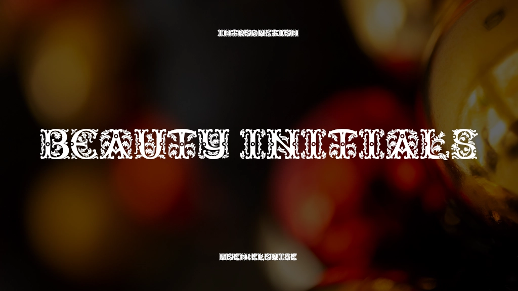 Beauty Initials Font Sample Images  1