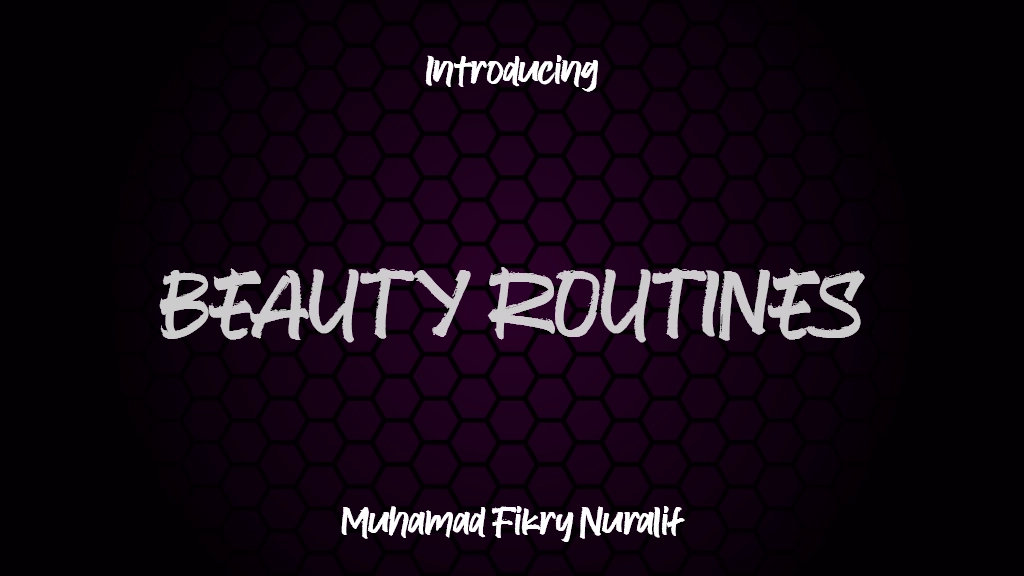 BEAUTY ROUTINES 字体样本图像  1