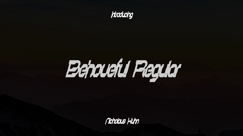 Behoveful Regular Font Sample Images  1