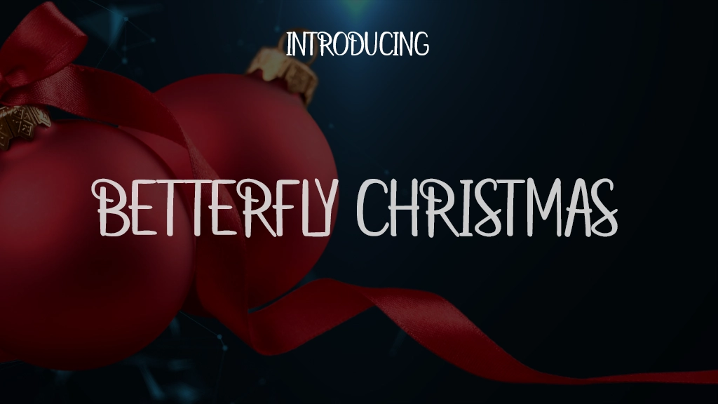 Betterfly Christmas Imagens de amostra de fonte  1