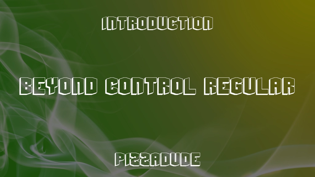 Beyond Control Regular Font Sample Images  1