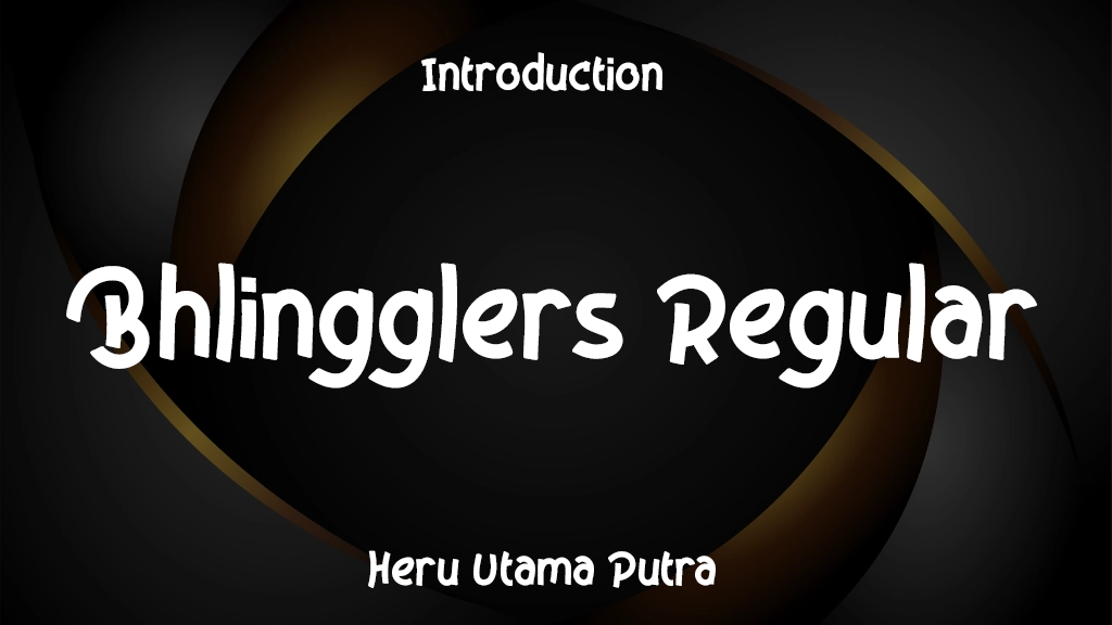 Bhlingglers Regular Font Sample Images  1