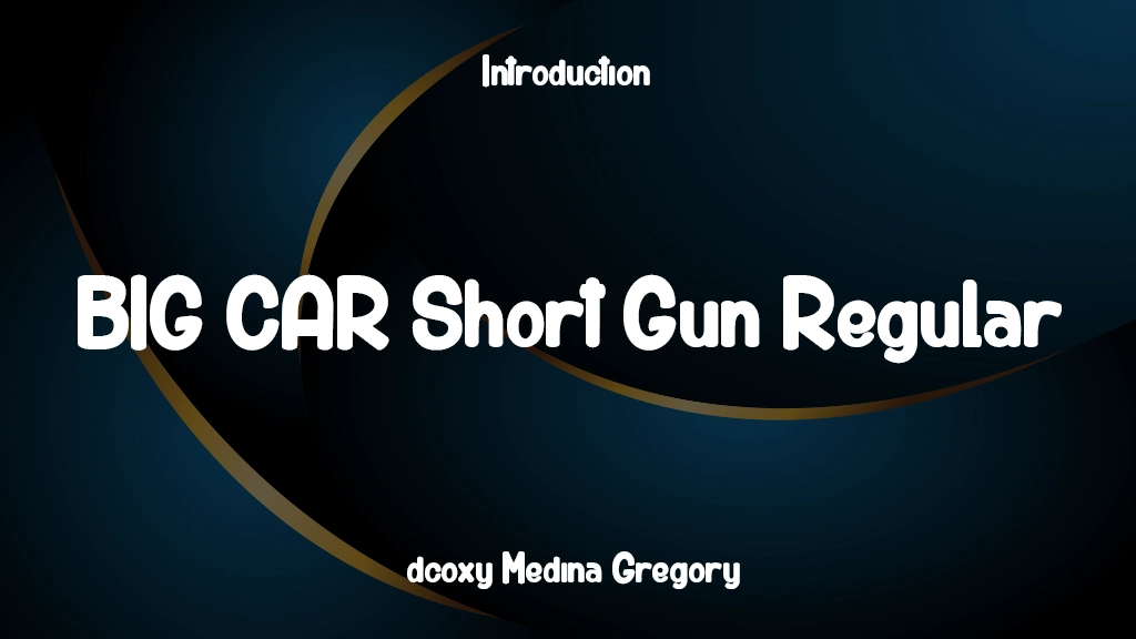 BIG CAR Short Gun Regular Font Sample Images  1