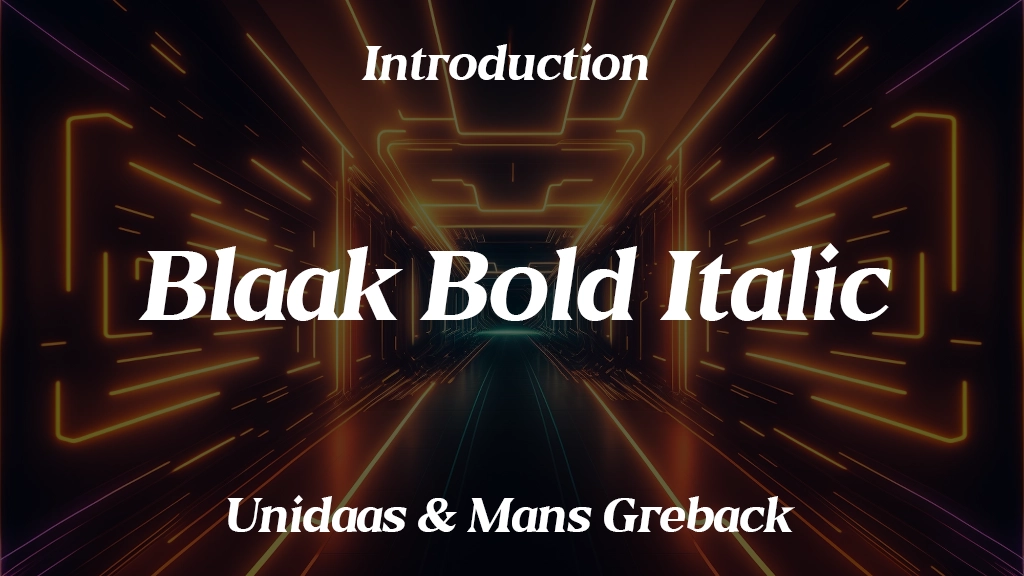 Blaak Bold PERSONAL USE Italic Font Sample Images  1