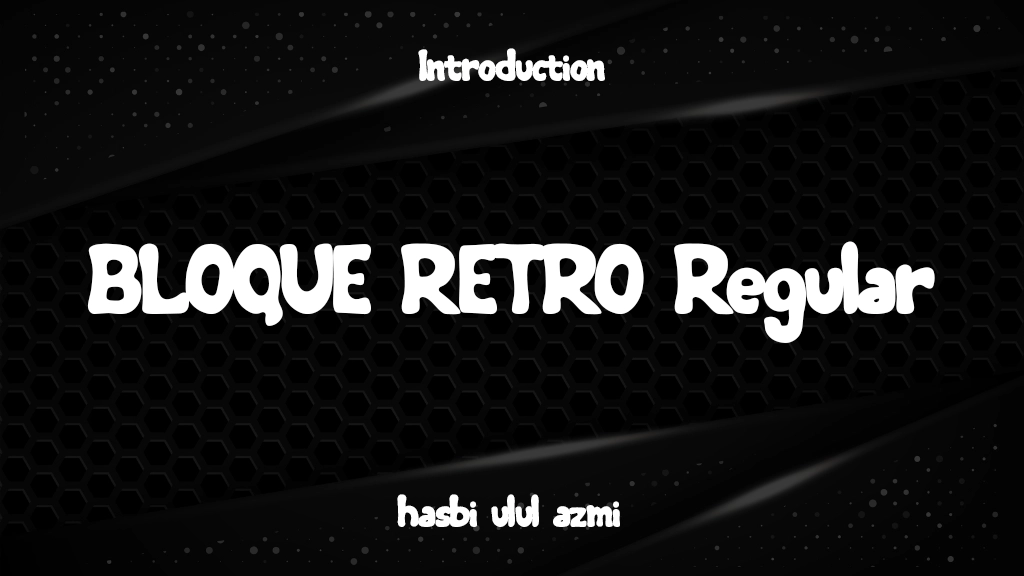 BLOQUE RETRO Regular Font Sample Images  1