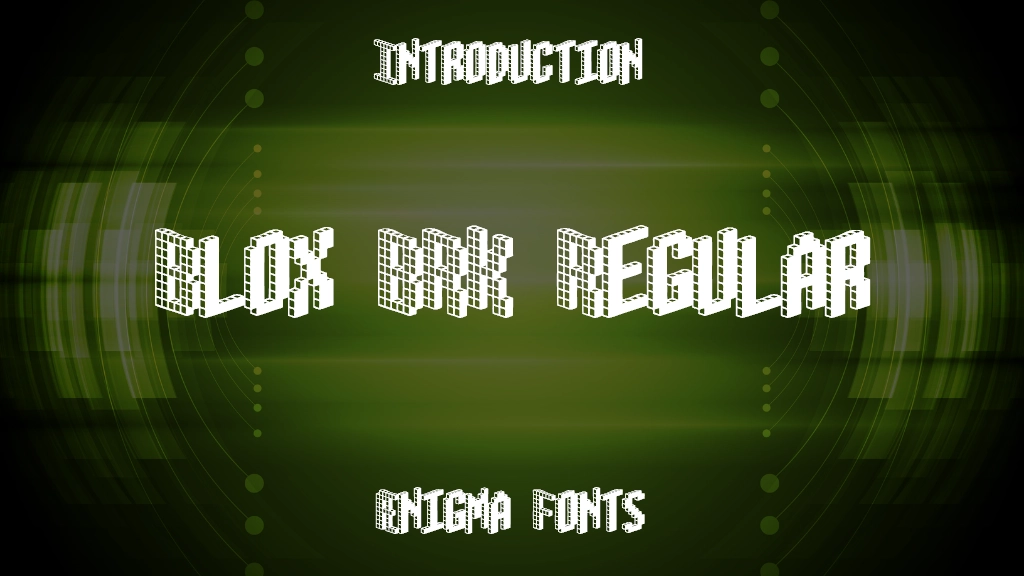 Blox BRK Regular Beispielbilder für Schriftarten  1