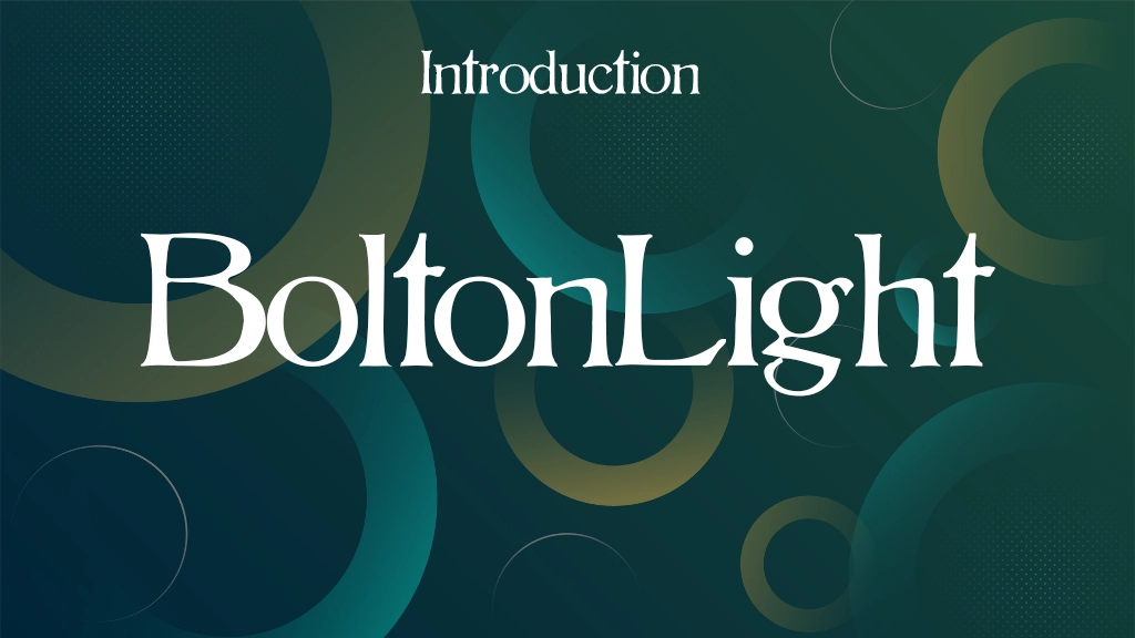 BoltonLight 글꼴 샘플 이미지  1