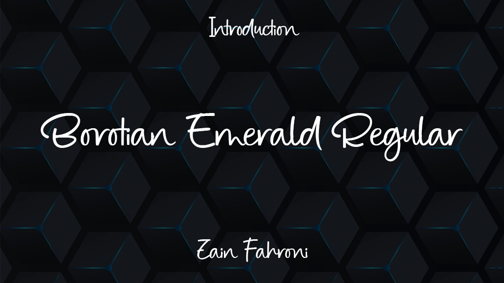 Borotian Emerald Regular Font Sample Images  1