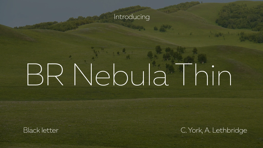 BR Nebula Thin Font Sample Images  1