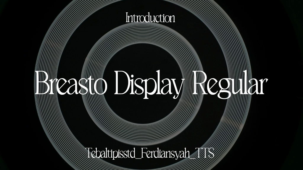 Breasto Display Regular Beispielbilder für Schriftarten  1