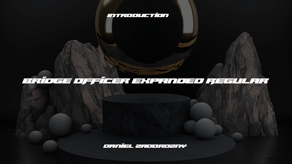 Bridge OFFicer Expanded Regular Font Sample Images  1