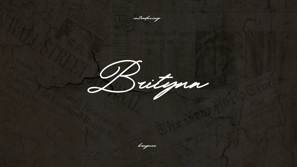 Brityna Font Sample Images  1