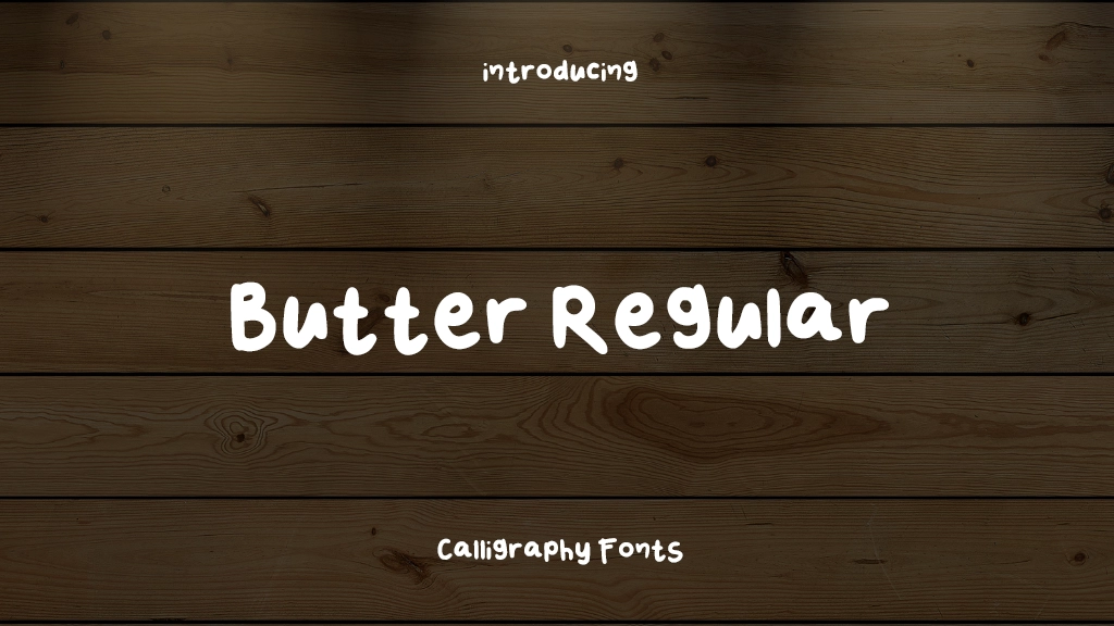Butter Regular Font Sample Images  1
