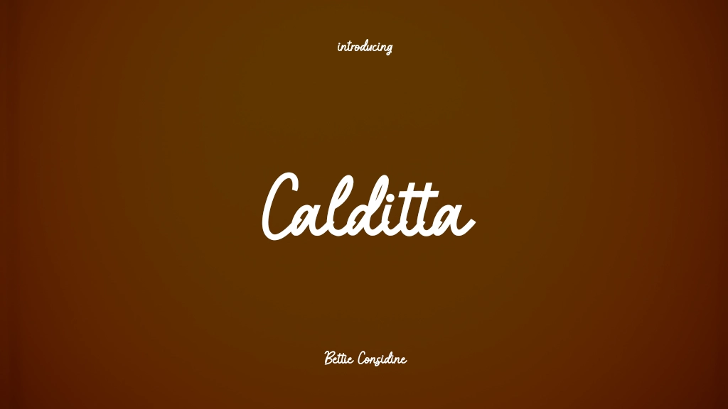 Calditta Personal Use Font Sample Images  1