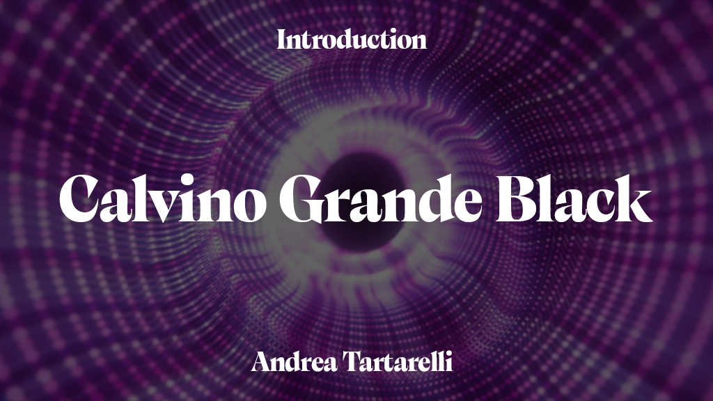 Calvino Grande Trial Black Font Sample Images  1