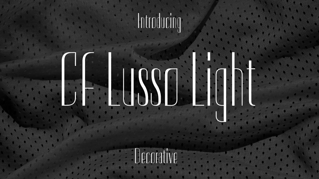 CF Lusso Light Font Sample Images  1
