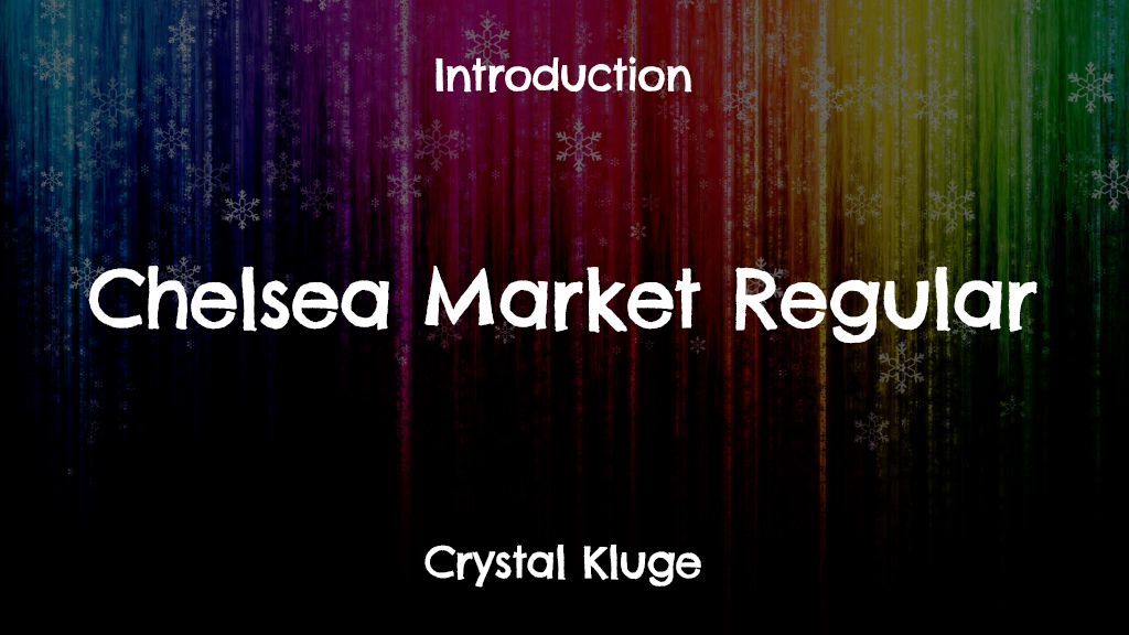 Chelsea Market Regular フォントサンプル画像  1