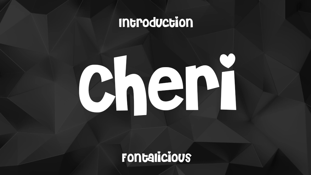 Cheri 글꼴 샘플 이미지  1