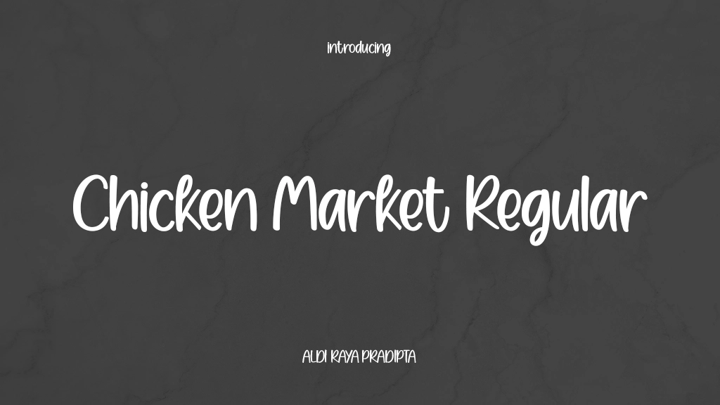 Chicken Market Regular Font Sample Images  1