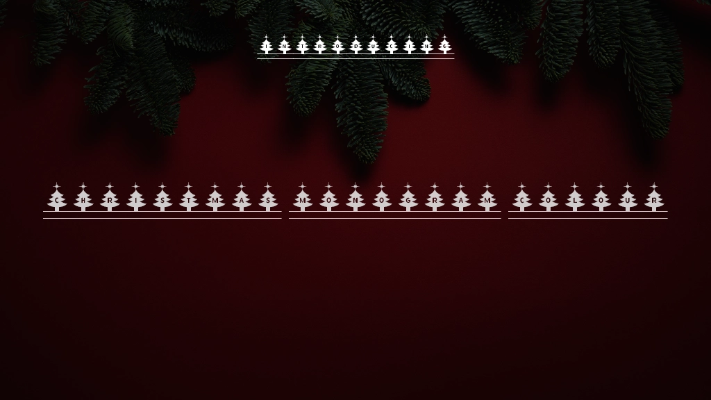 Christmas Monogram Colour 字体样本图像  1