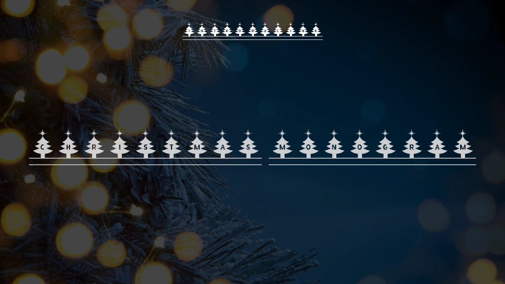 Christmas Monogram 字体样本图像  1