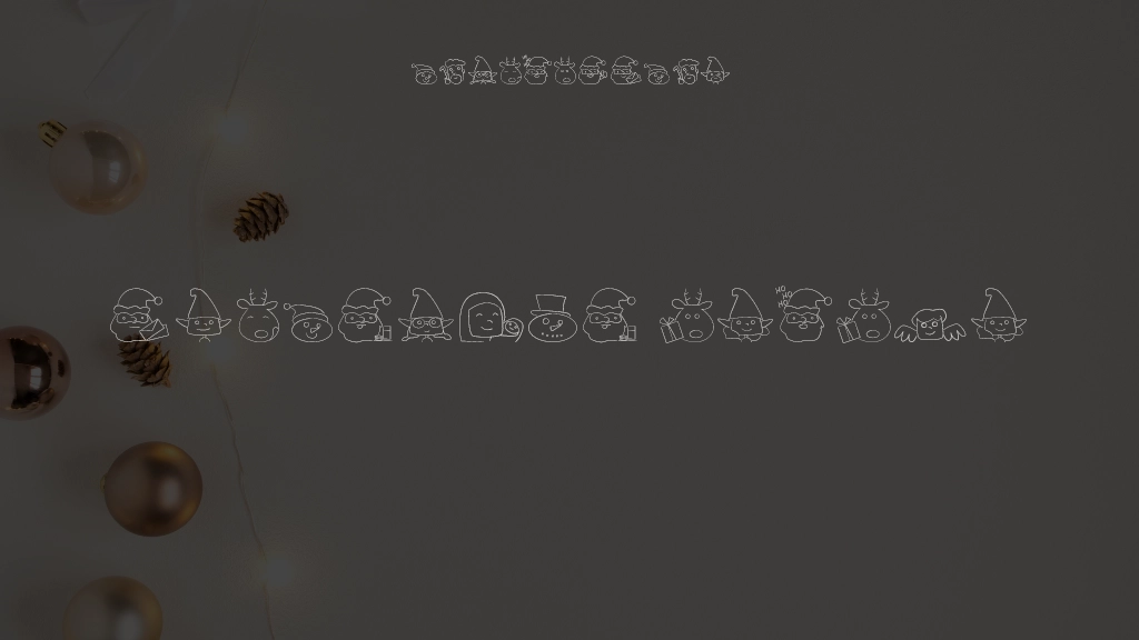 Christmas People Imágenes de muestra de fuentes  1