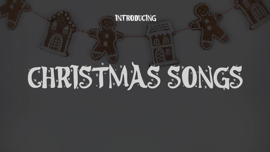 Christmas Songs Images d’exemples de polices  1
